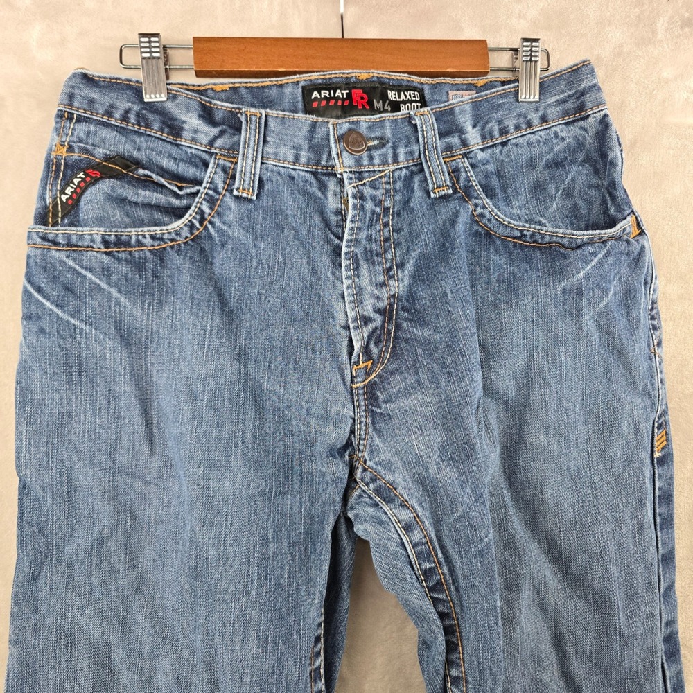 Ariat M4 Relaxed Boot Jeans Mens 33x36 Blue FR Flame Resistant Denim